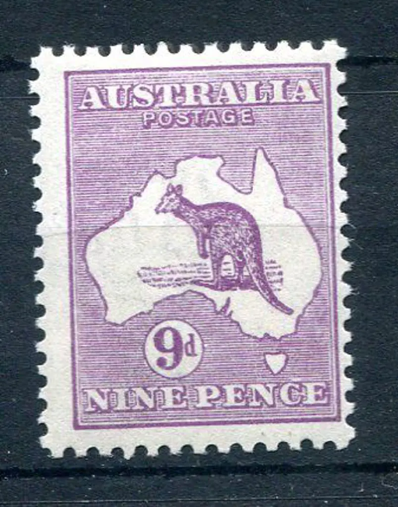 9d violet, Die IIB with "thin neck kangaroo" ... Image 1++