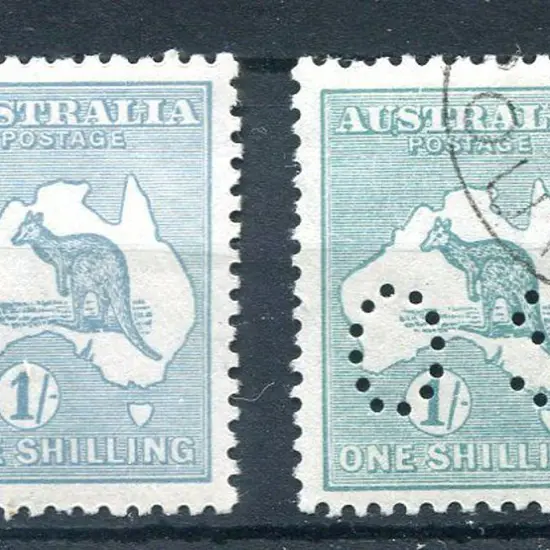 1/- blue green MUH (light toning of gum) with ...