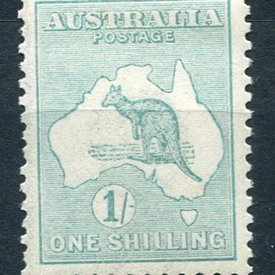 1/- blue-green, Die II. MLH with fresh colour & ...