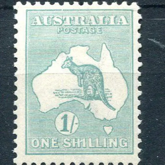 1/- blue-green Die IIB with "1 for first I in ...