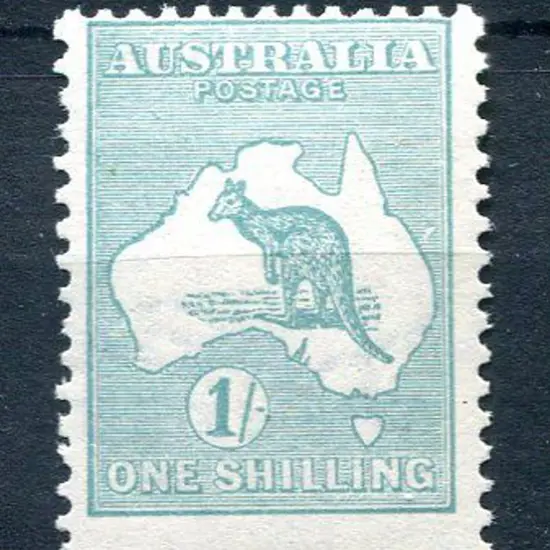 1/- blue-green Die IIB with inverted wmk & the ...