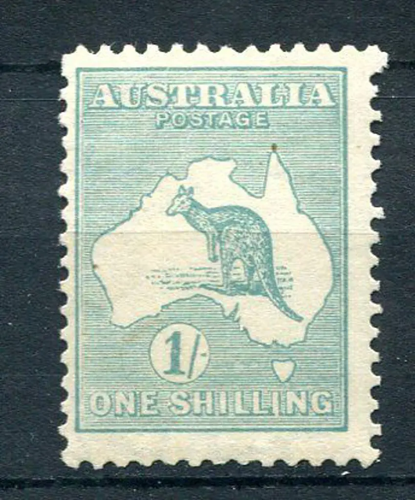 1/- blue-green, Die IIB with sideways wmk. MLH ... Image 1++