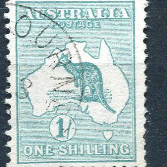 1/- blue-green with inverted wmk. Fine CTO & well ...