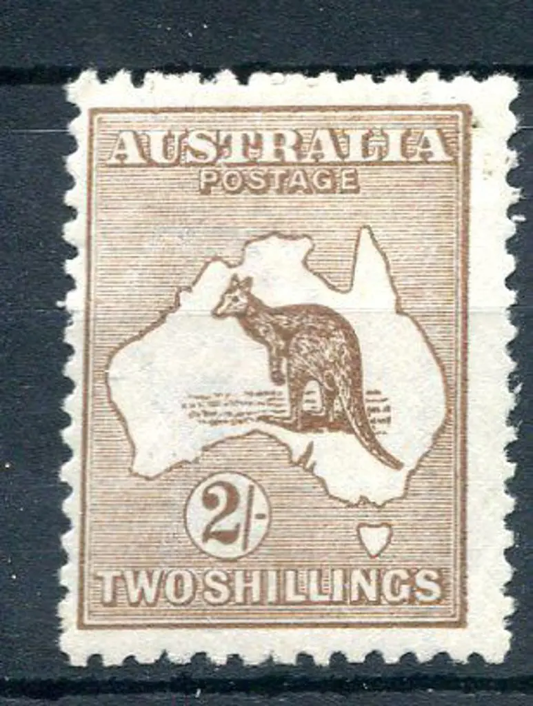 2/- maroon. Fresh MLH, centred left. ACSC 38, Cat. ... Image 1++