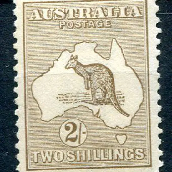 2/- pale brown with "white flaw under 2nd "L" of ...