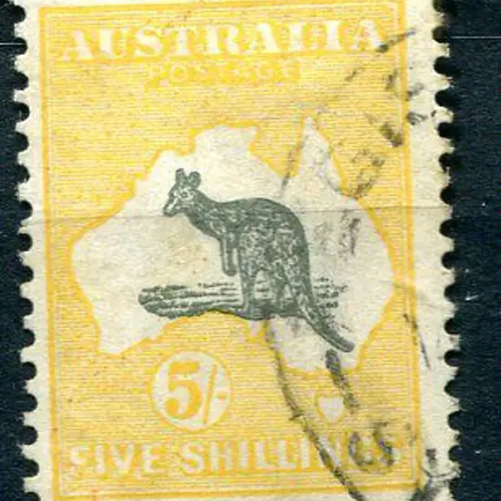 5/- grey & deep yellow. Fine used with short lower ...