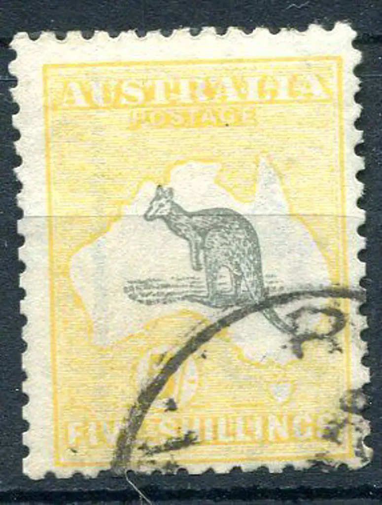 5/- grey & pale yellow. Fine used with corner cds. ... Image 1++