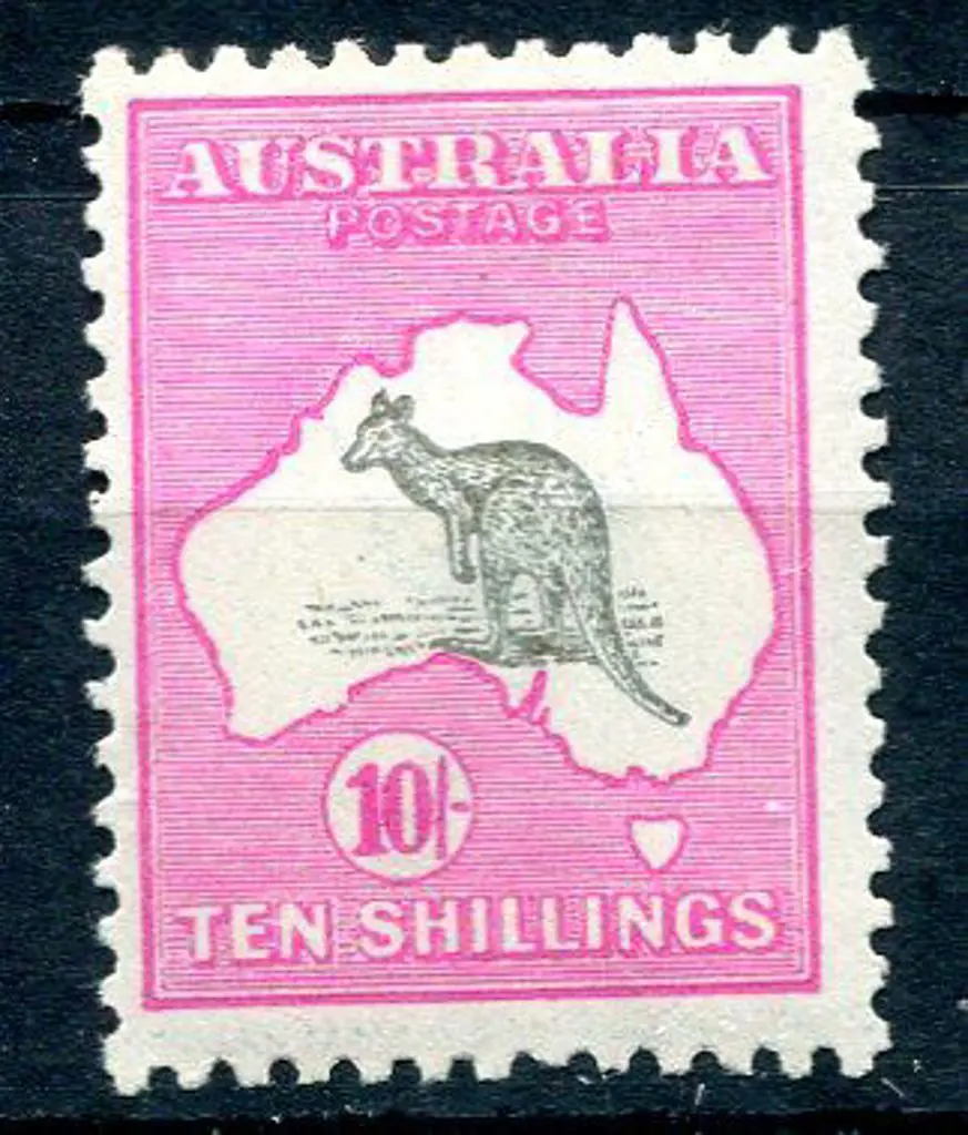 10/- grey & deep aniline-pink. Fine MLH, very ... Image 1++