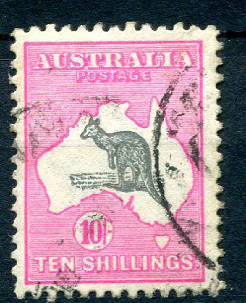 10/- grey & deep aniline-pink. Fine postally used ... Image 1++