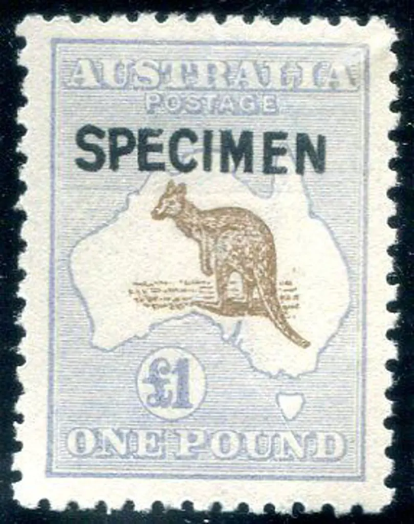 £1 light brown & pale blue with "SPECIMEN" type ... Image 1++