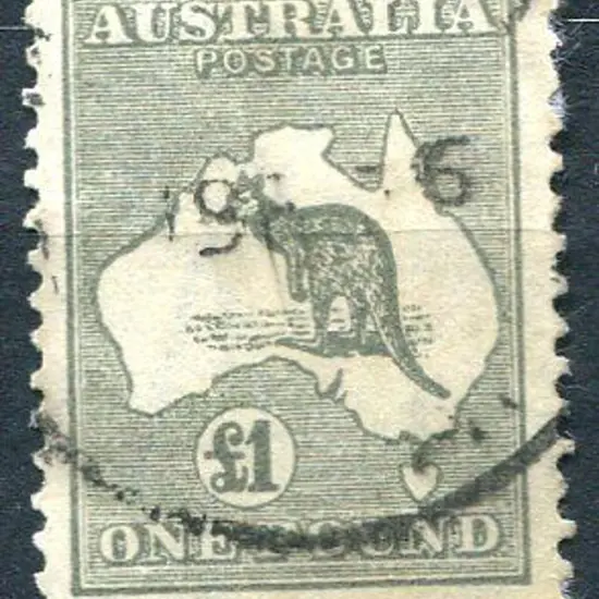 £1 grey. Fine postally used, well centred with ...