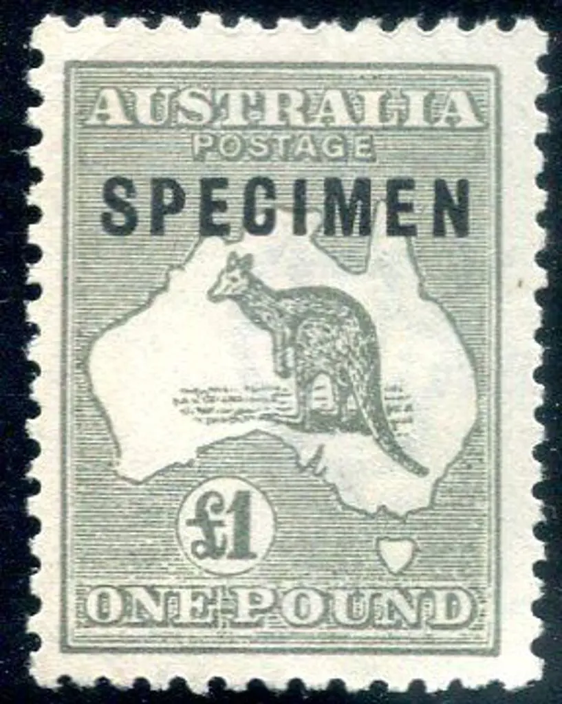 £1 grey MUH ovptd "SPECIMEN" type C. Light ... Image 1++