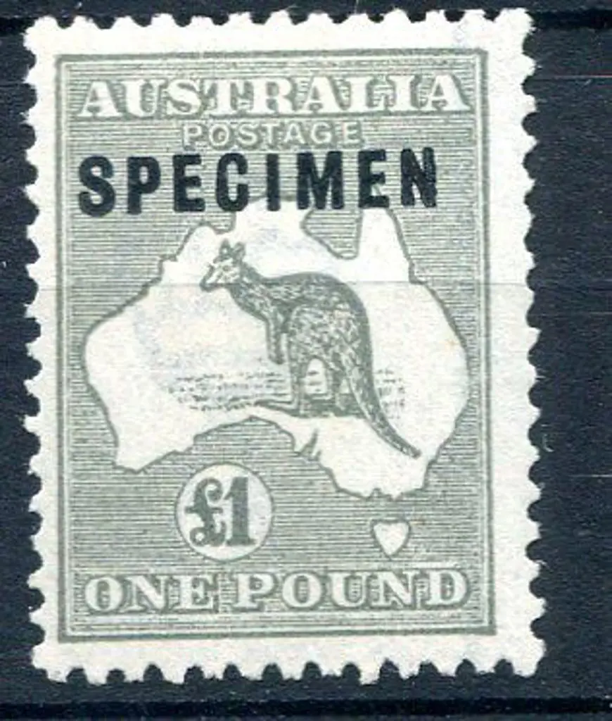 £1 grey ovptd "SPECIMEN" type C. Fine MLH. ACSC ... Image 1++