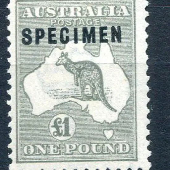 £1 grey ovptd "SPECIMEN" type C. Fine MLH. ACSC ...