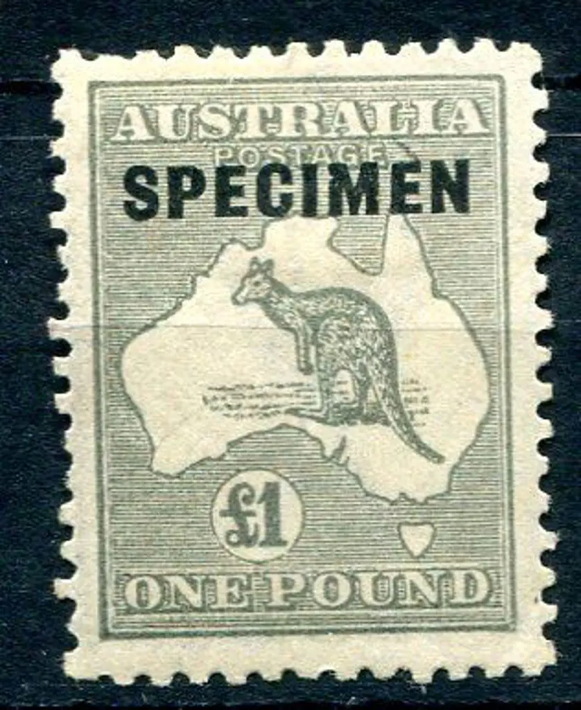 £1 dark grey ovptd "SPECIMEN" type D. MLH with ... Image 1++