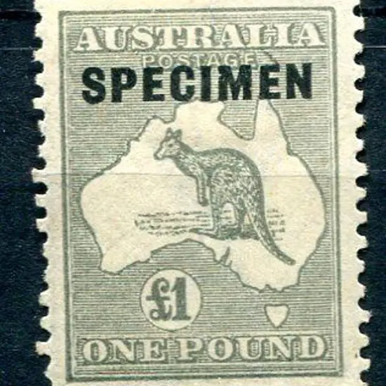 £1 dark grey ovptd "SPECIMEN" type D. MLH with ...