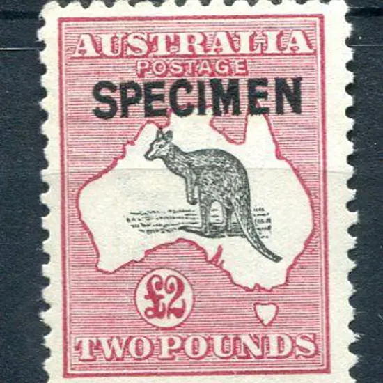 £2 grey-black & crimson ovptd "SPECIMEN" type B. ...