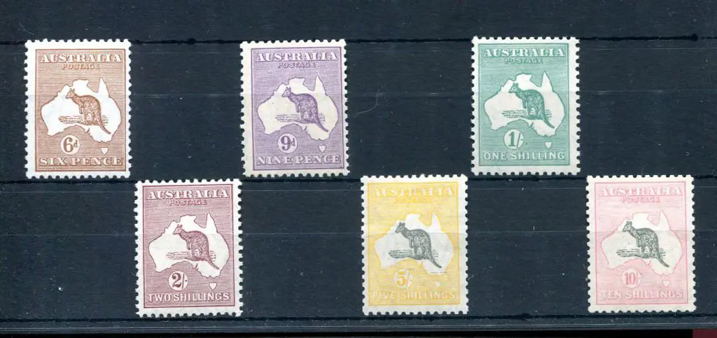 1929/30 Small Multiple Watermark 6d to 10/- ... Image 1++