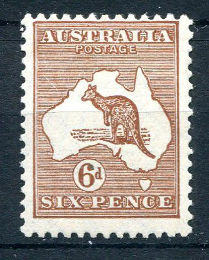 1929/30 Small Multiple Watermark 6d chestnut with ... Image 1++