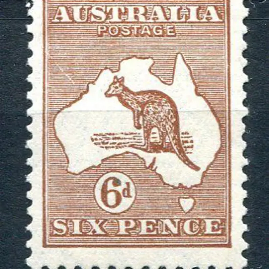 1929/30 Small Multiple Watermark 6d chestnut with ...