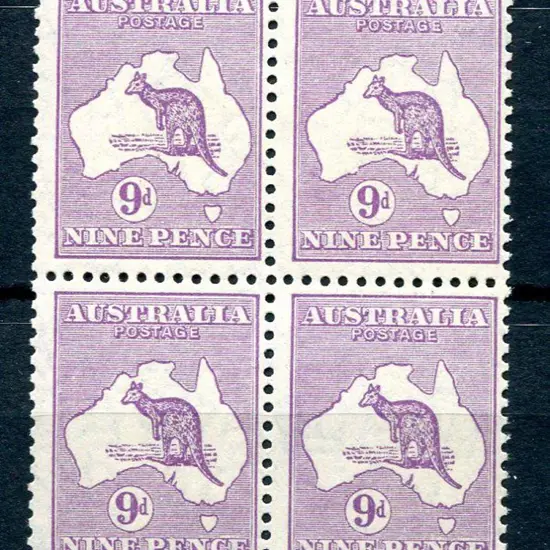 1929/30 Small Multiple Watermark 9d pale violet. ...