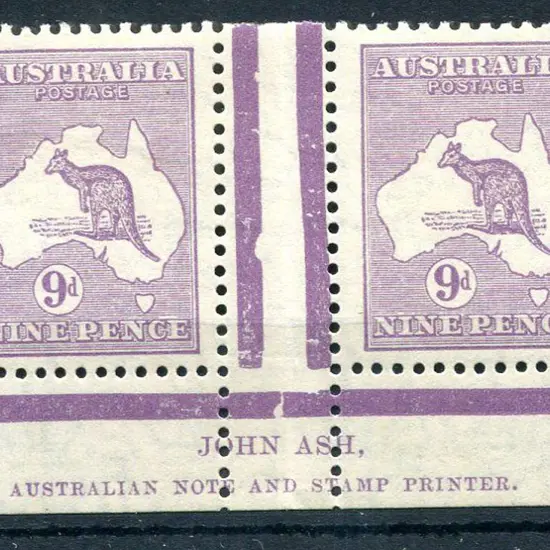1929/30 Small Multiple Watermark 9d pale violet ...