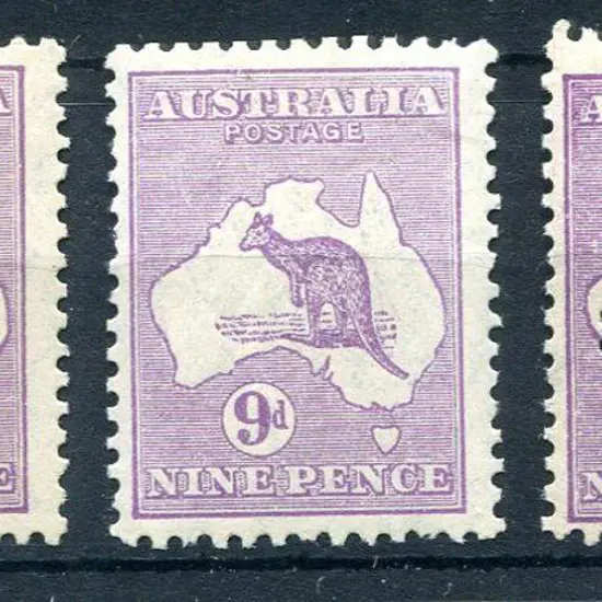 1929/30 Small Multiple Watermark 9d violet MVLH ...