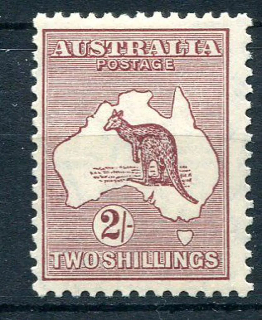 1929/30 Small Multiple Watermark 2/- maroon. MVLH, ... Image 1++