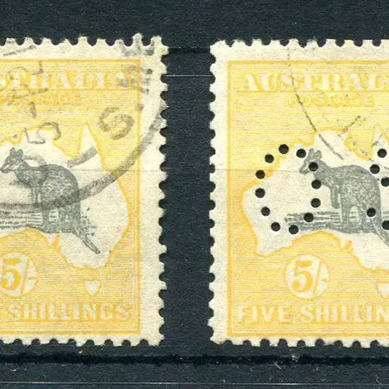 1929/30 Small Multiple Watermark 5/- grey & ...