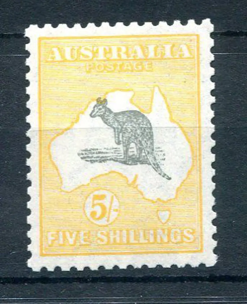 1929/30 Small Multiple Watermark 5/- grey & ... Image 1++