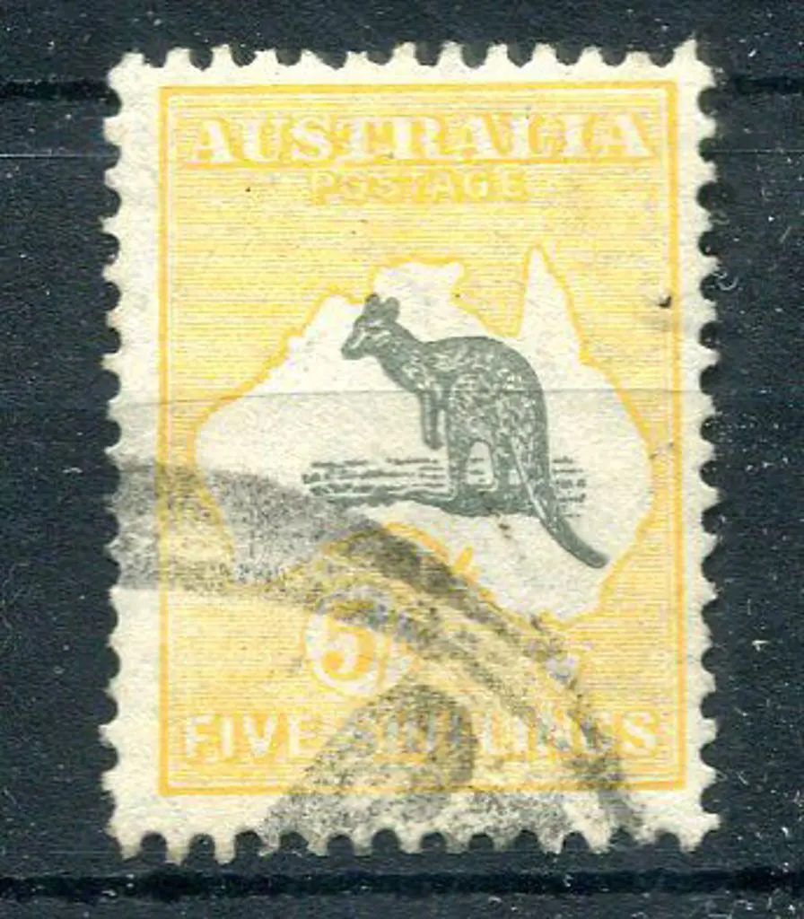 1929/30 Small Multiple Watermark 5/- grey & ... Image 1++