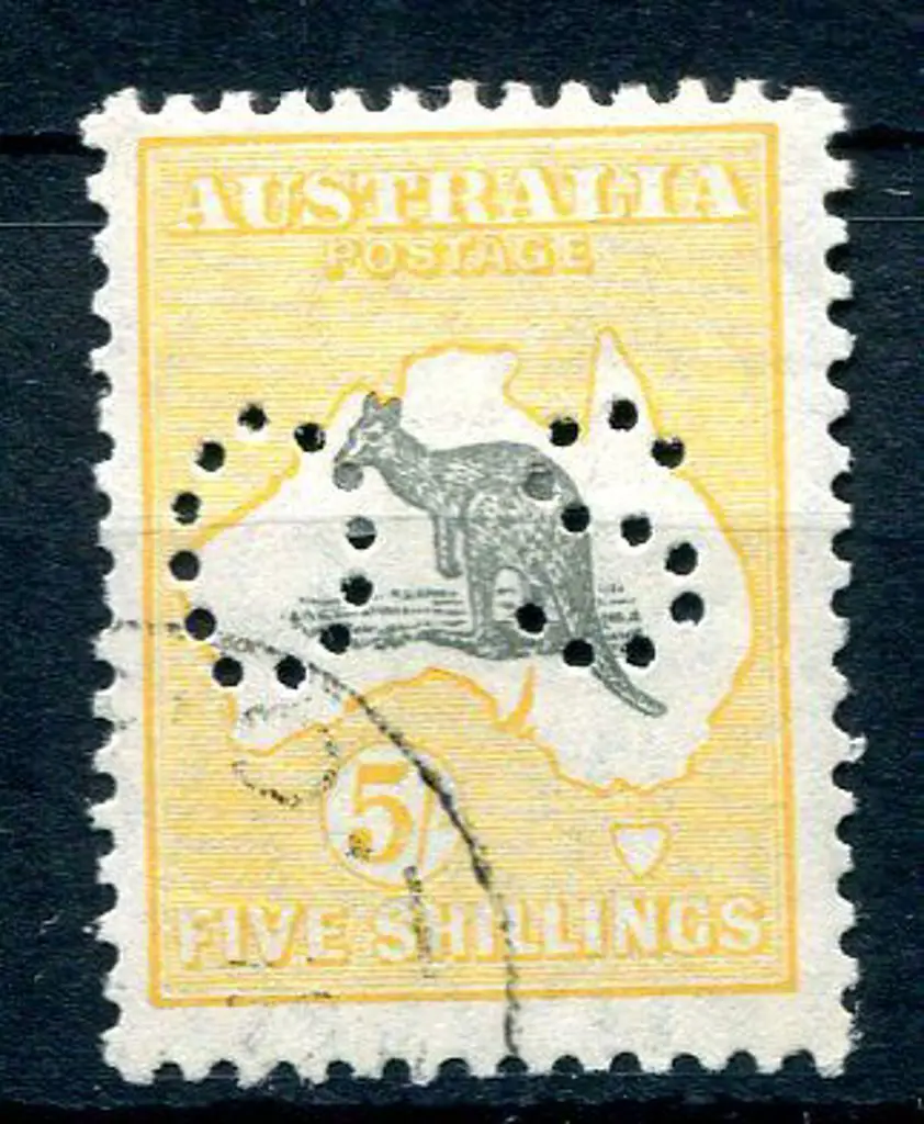 1929/30 Small Multiple Watermark 5/- grey & ... Image 1++