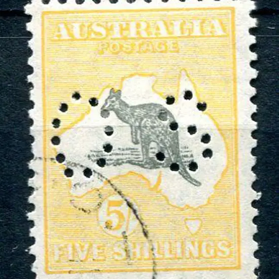 1929/30 Small Multiple Watermark 5/- grey & ...