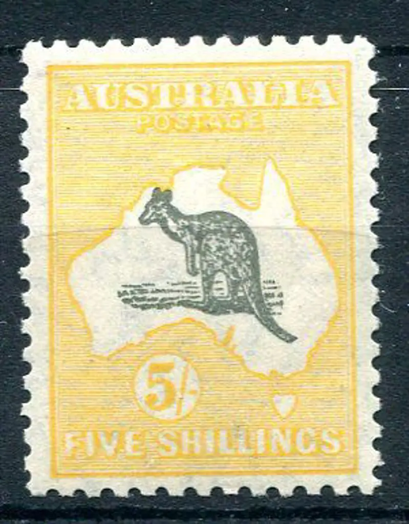 1929/30 Small Multiple Watermark 5/- grey & ... Image 1++
