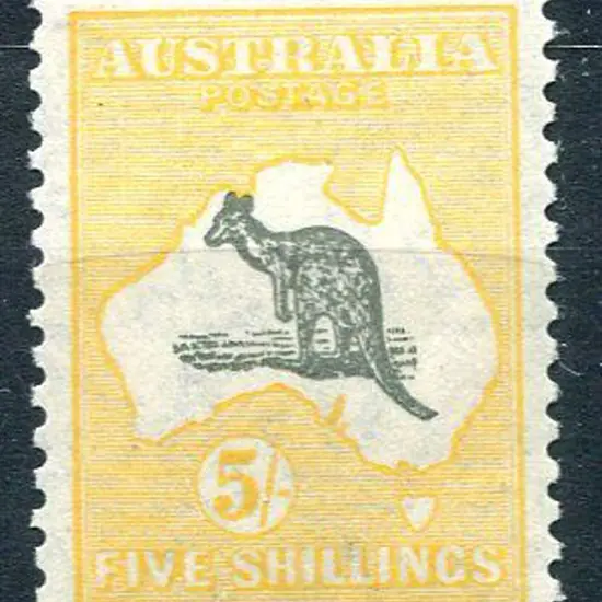 1929/30 Small Multiple Watermark 5/- grey & ...