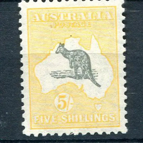 1929/30 Small Multiple Watermark 5/- grey & ...