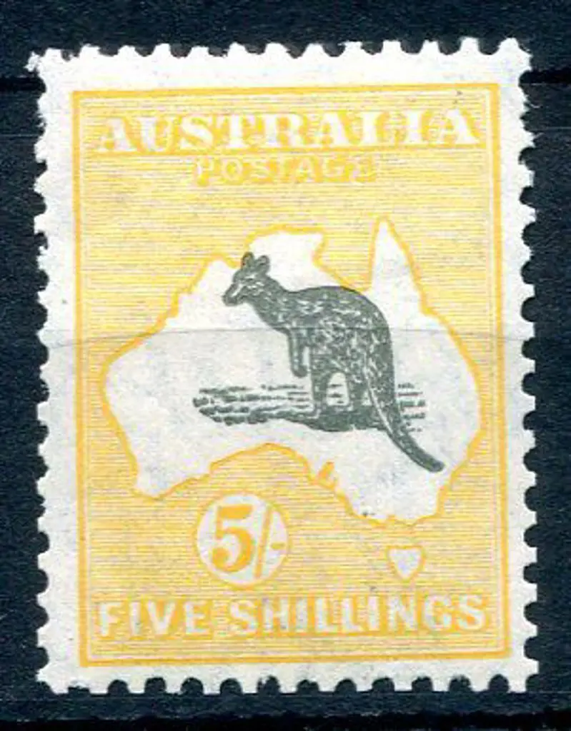 1929/30 Small Multiple Watermark 5/- grey-black & ... Image 1++