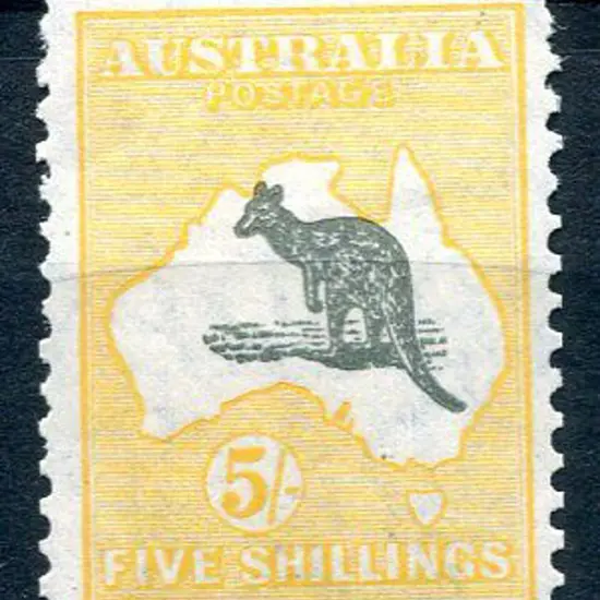 1929/30 Small Multiple Watermark 5/- grey-black & ...