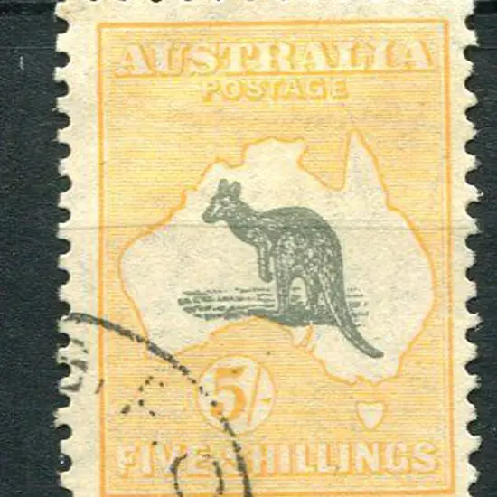 1931-47 CofA Watermark 5/- greyish-black & ...