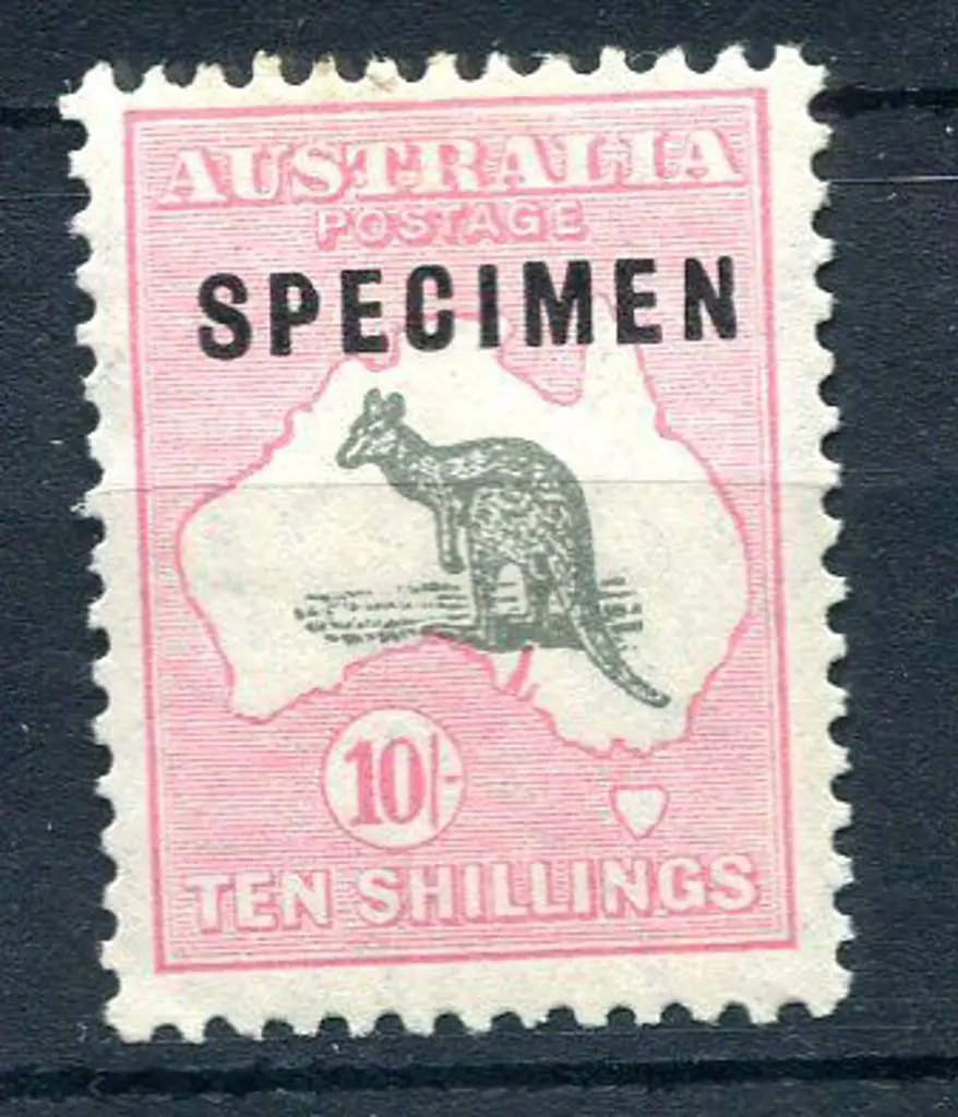 1929/30 Small Multiple Watermark 10/- grey & pale ... Image 1++