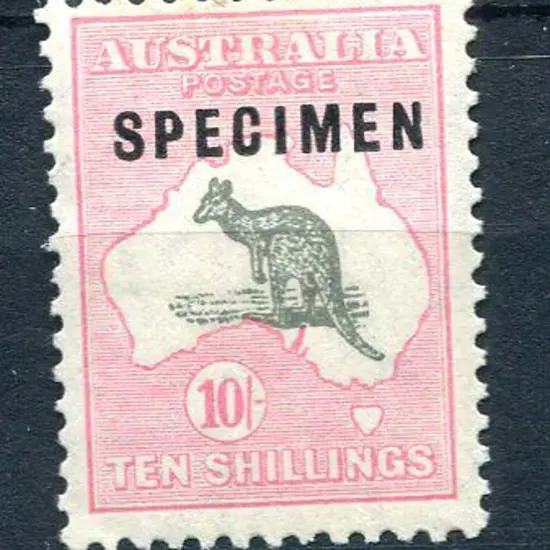 1929/30 Small Multiple Watermark 10/- grey & pale ...