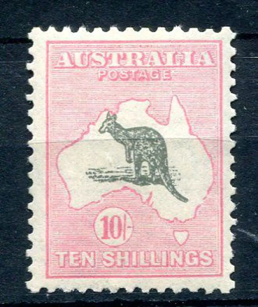 1929/30 Small Multiple Watermark 10/- grey & pale ... Image 1++