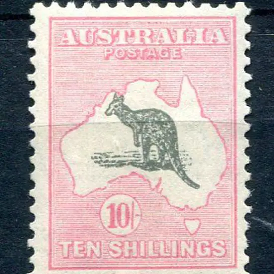 1929/30 Small Multiple Watermark 10/- grey & pale ...