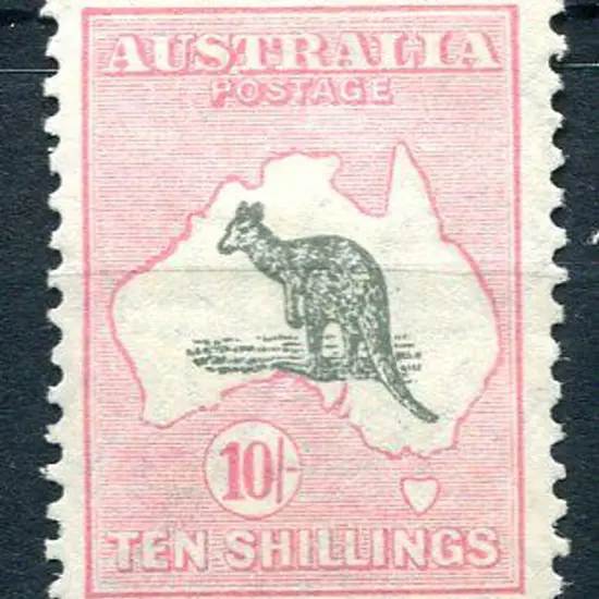 1929/30 Small Multiple Watermark 10/- grey & pale ...