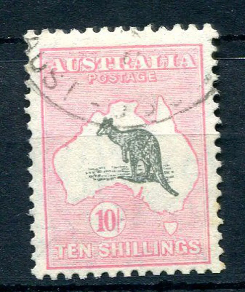 1929/30 Small Multiple Watermark 10/- grey & pale ... Image 1++