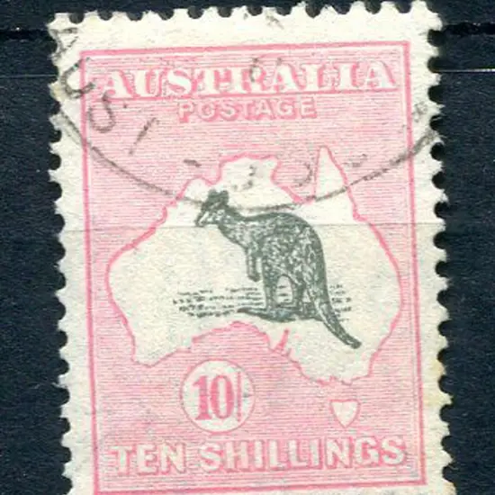 1929/30 Small Multiple Watermark 10/- grey & pale ...