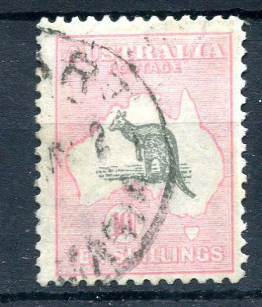 1929/30 Small Multiple Watermark 10/- grey & pale ... Image 1++