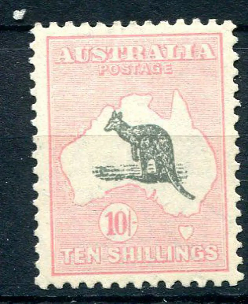 1929/30 Small Multiple Watermark 10/- grey & pale ... Image 1++