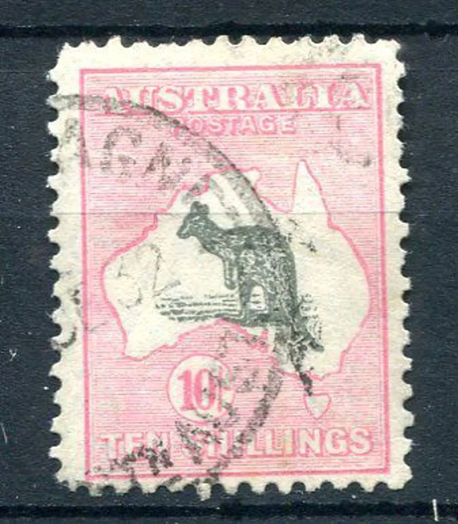 1929/30 Small Multiple Watermark 10/- grey & pale ... Image 1++