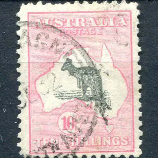 1929/30 Small Multiple Watermark 10/- grey & pale ...